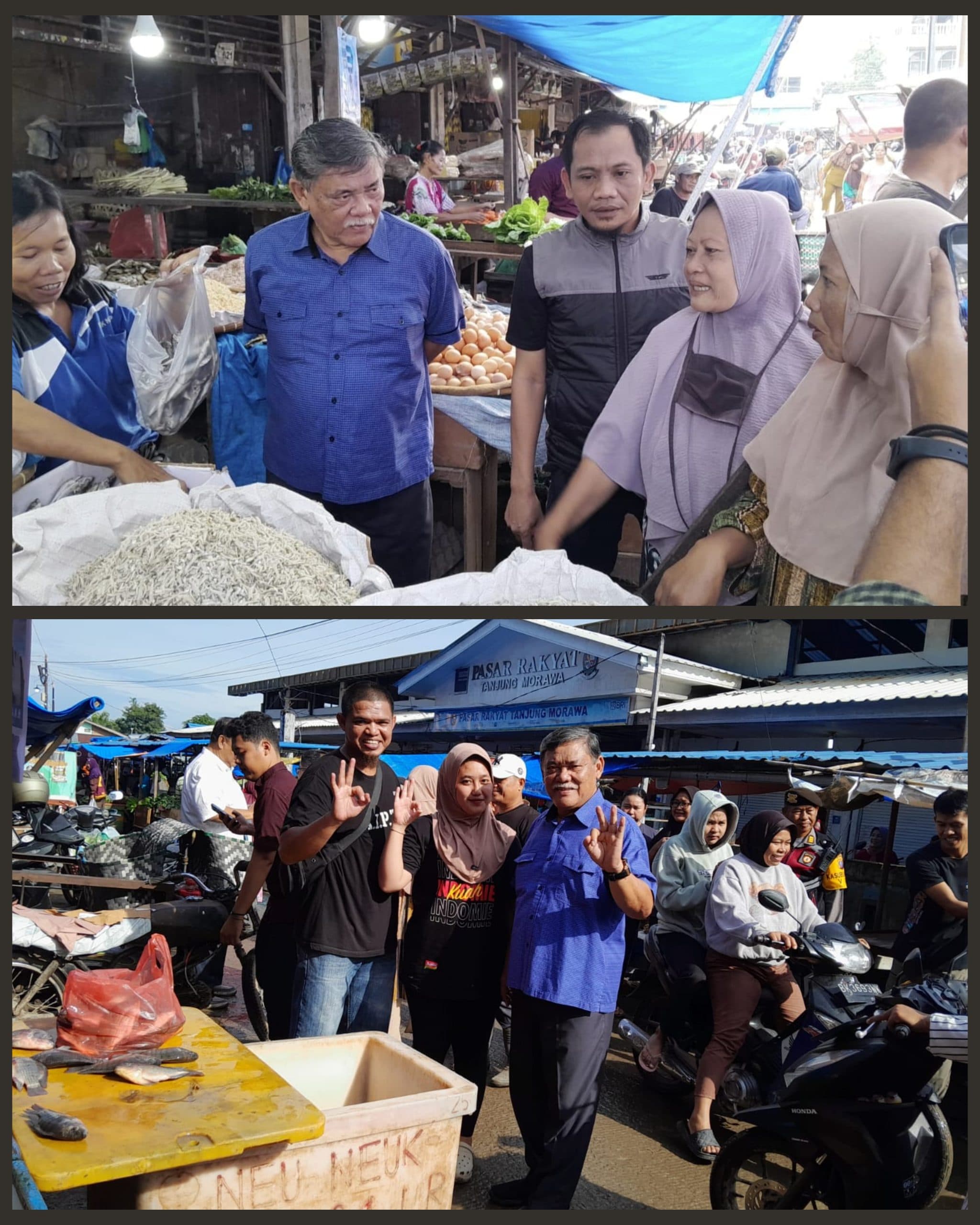 Tolak Dynasti, Saat Calon Bupati Putra Daerah Sampiri Pedagang Di Pasar