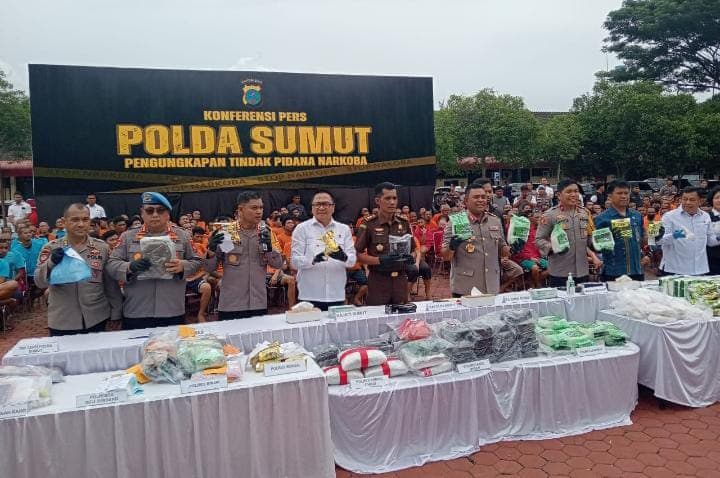 Polda Sumut Tangkap 105 Jaringan Narkoba, 114,67 kg Sabu Siap Edar Digagalkan
