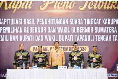 Plt. Asisten Pemerintahan dan Kesra Hadiri Pembukaan Rapat Perhitungan Suara Pilkada Tahun 2024