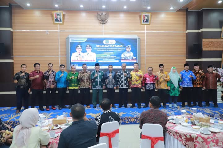 Sekda Tanjabbar Terima Kunker Komandan Lanal Palembang