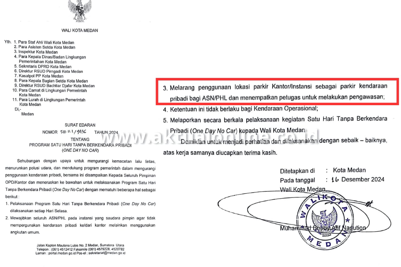 Praktisi Hukum Ungkap Surat Edaran Wali Kota Medan Soal ‘One Day No Car’ Cacat Materi