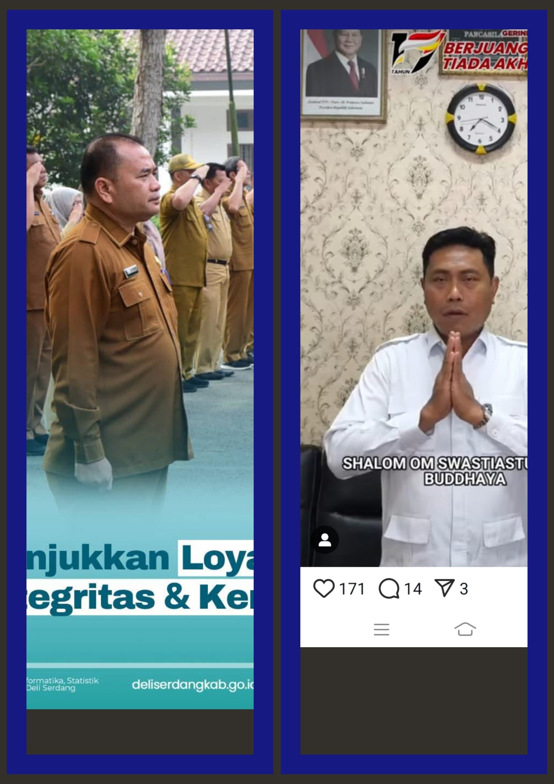 Hubungan Mulai Retak, Apel Perdana Wakil Bupati ” Dilarang” Masuk Kantor Pemkab Deli Serdang
