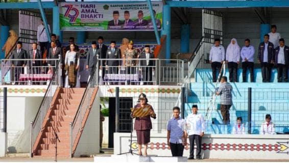 Bupati Karo Pimpin Upacara Hari Amal Bakti Ke-79