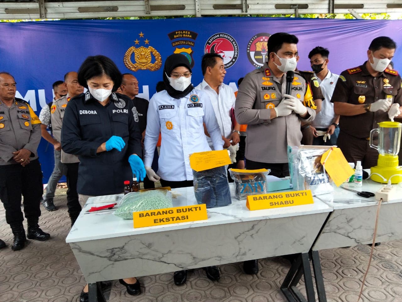 Polres Batu Bara Musnahkan 4 Kg Sabu dan 15 Ribu Ekstasi