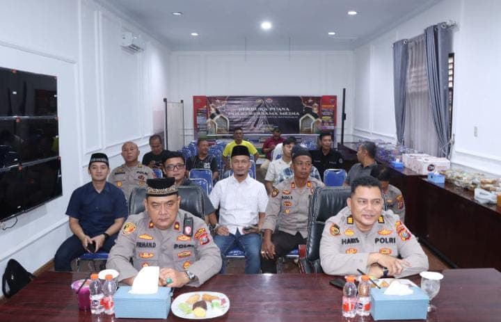 Polri Bersama Media Gelar Buka Puasa Bersama di Polres Binjai