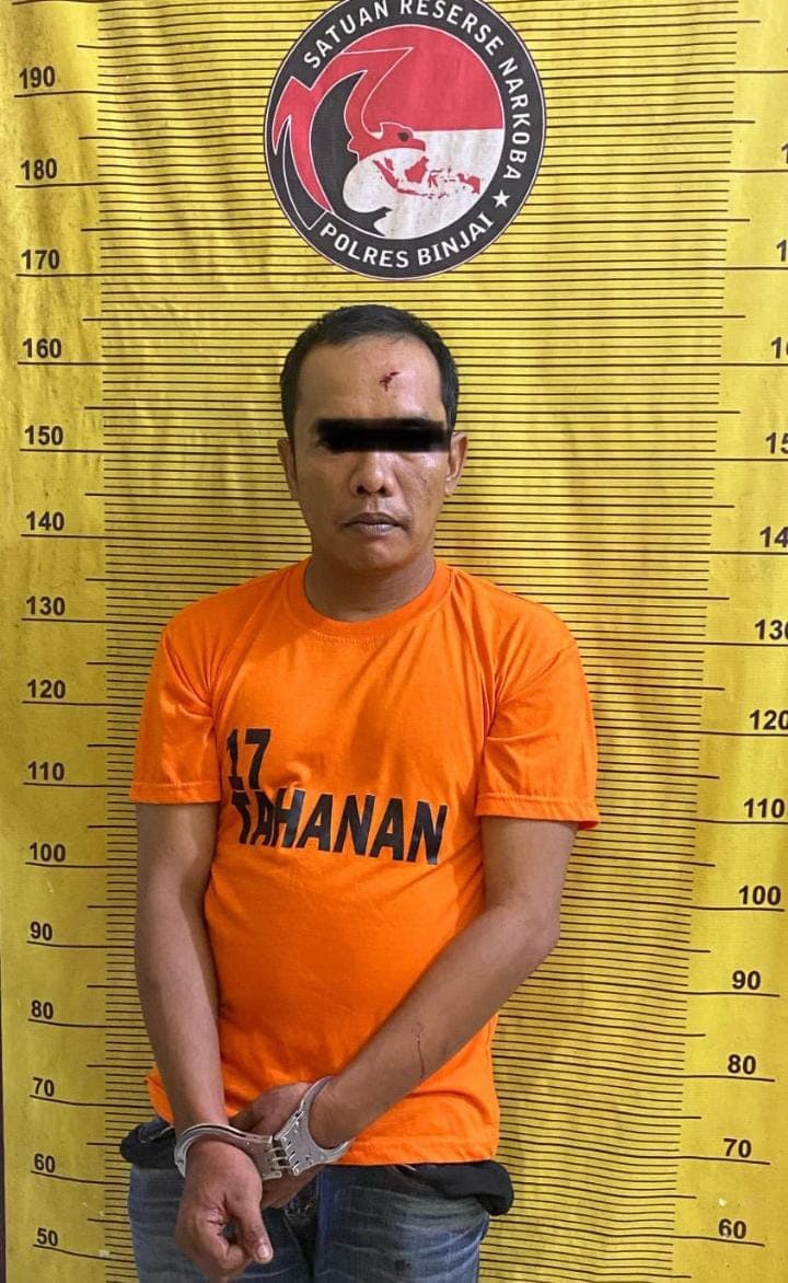 Sempat Bergumul Dengan Petugas, Bandar Sabu Ditangkap Polres Binjai