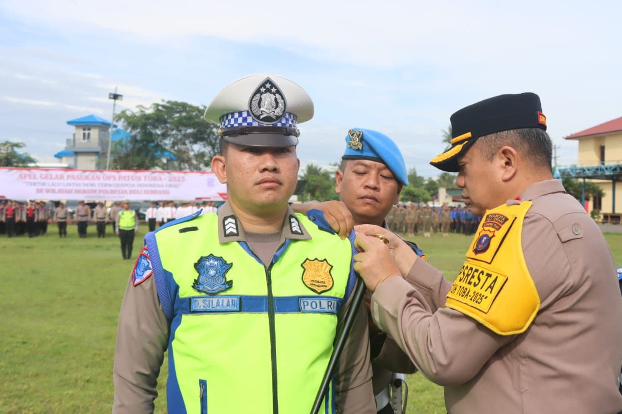 Polresta Deli Serdang Laksanakan Apel Gelar Pasukan Operasi Patuh Toba 2025, Tegaskan Komitmen Tertib Berlalu Lintas dan Keselamatan Masyarakat