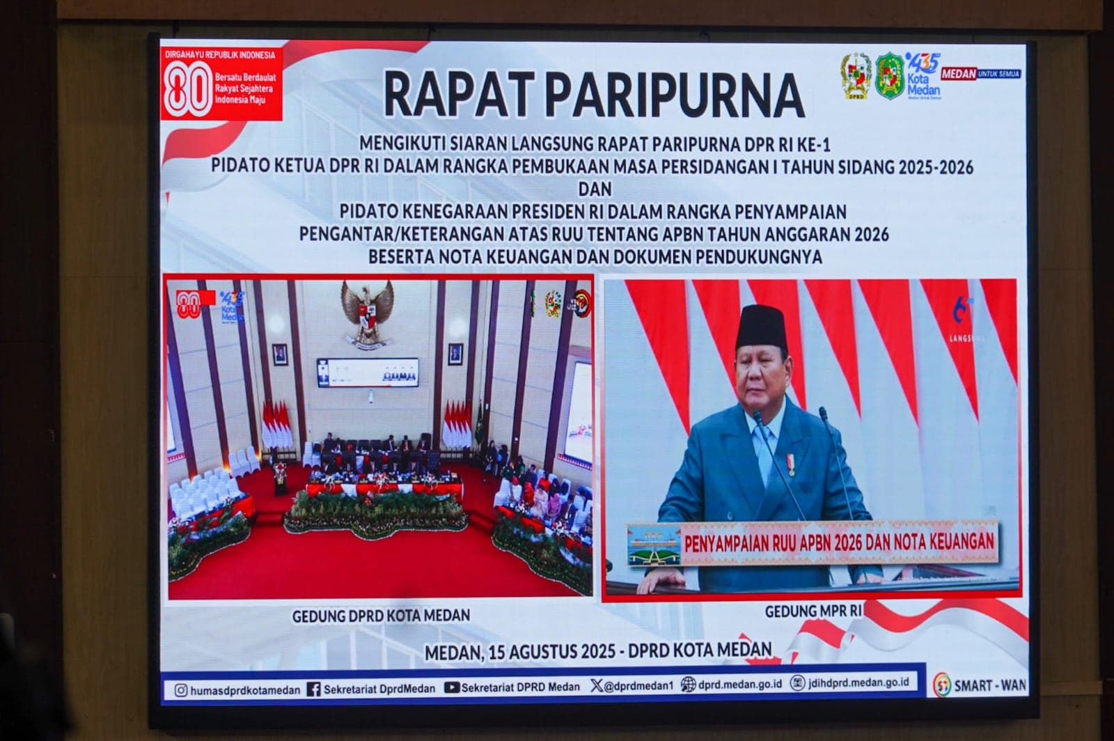 Rico Waas: Arah Pembangunan Medan Relevan dengan Pidato Presiden Soal RUU APBN 2026