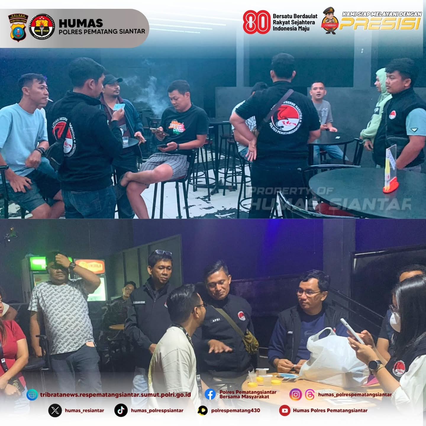 Polres Pematangsiantar Razia Tempat Hiburan Malam dan Tidak Temukan Narkoba
