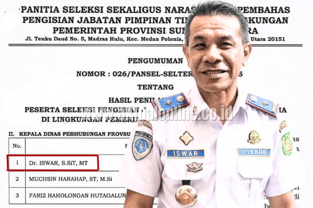 Ketua Pansel Bungkam Soal Iswar Lubis Urutan Pertama Hasil Lelang Kadishub Sumut