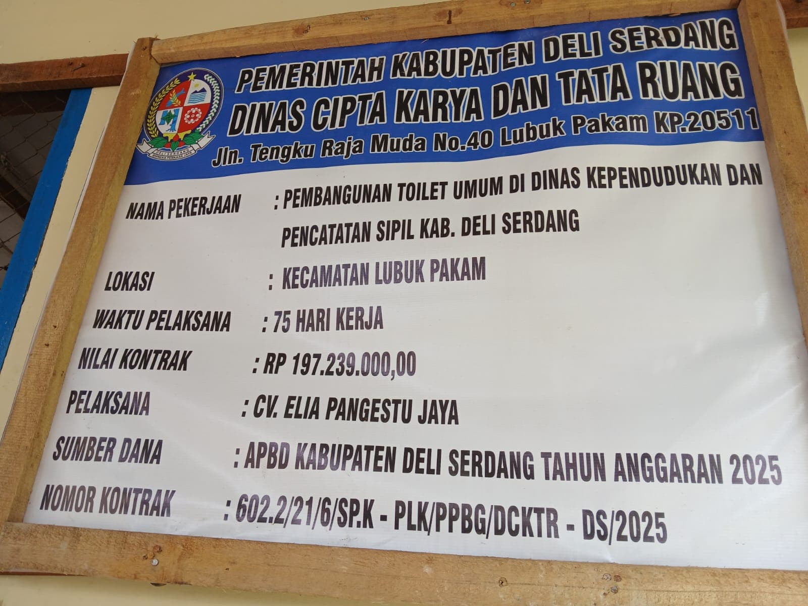 Periksa anggaran proyek MCK