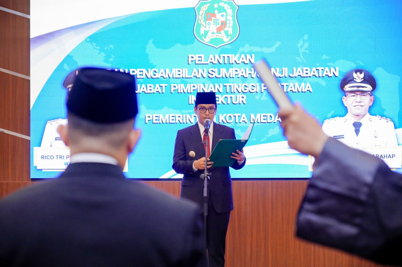 Lantik Inspektur Kota Medan, Rico Waas Tekankan Peran Inspektorat sebagai Kunci Reformasi Birokrasi