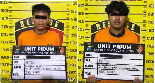 Kojek dan Bagong Dua Pelaku Curanmor Dibekuk Polres Binjai