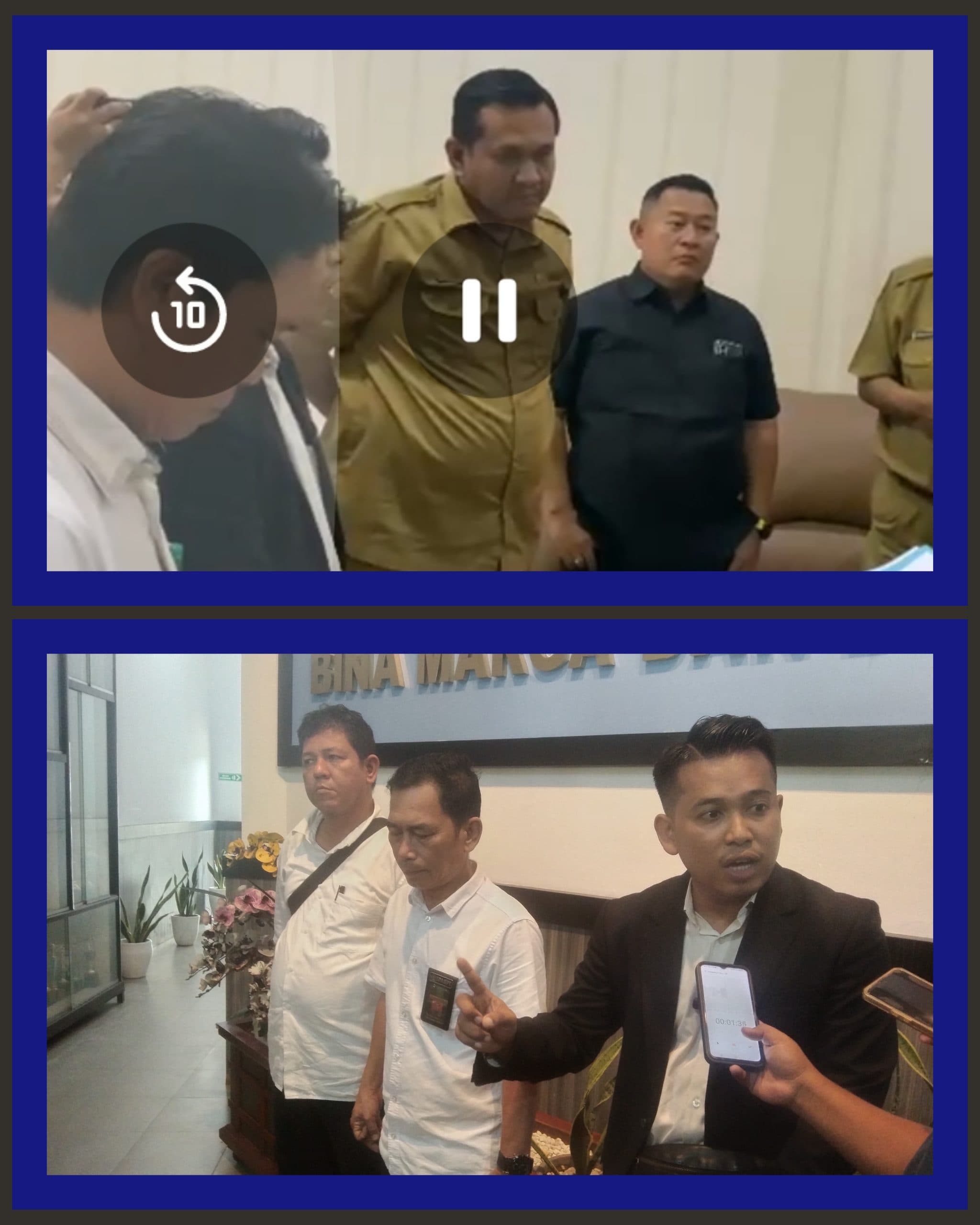 PN Lubuk Pakam Eksekusi Utang Pemkab Deli Serdang Di Kantor Dinas SDAMBK Deli Serdang
