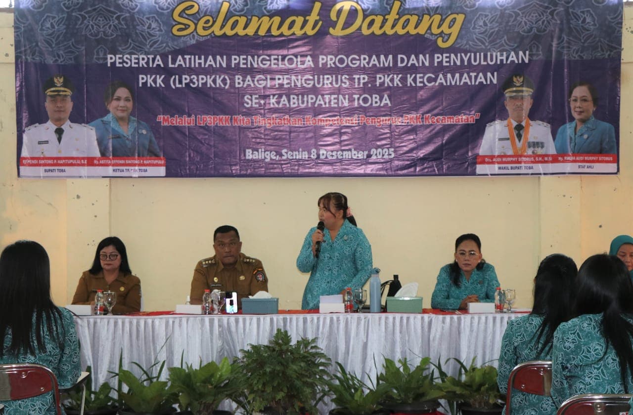 TP PKK Toba Gelar LP3PKK, Pengurus Kecamatan Dibekali Kompetensi jadi Agen Perubahan