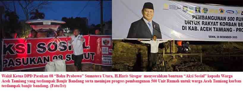 DPD Pasukan 08 Sumut Serahkan Bantuan ke Aceh Tamiang