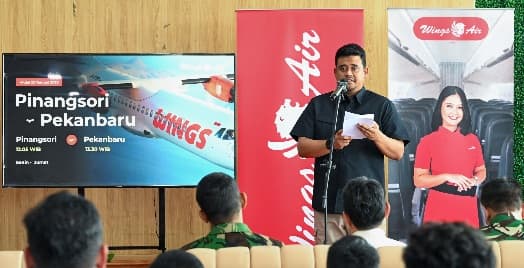 Resmikan Rute Pinangsori–Pekanbaru, Gubsu Minta Harga Tiket Terjangkau