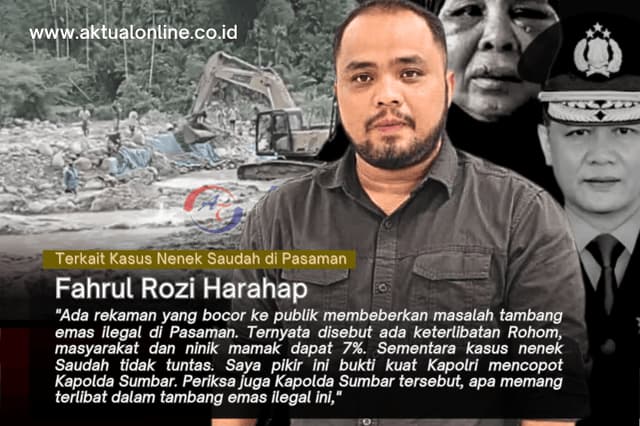 Bocor Rekaman Pengakuan Tambang Emas Ilegal di Pasaman, Rohom Disebut Terlibat Sementara Masyarakat dan Ninik Mamak dapat Bagian 7%