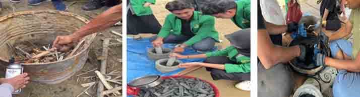 Mahasiswa UMN Al Washliyah Beri Pelatihan Pembuatan Briket Ramah Lingkungan Bagi Warga Desa Lubuk Sidup
