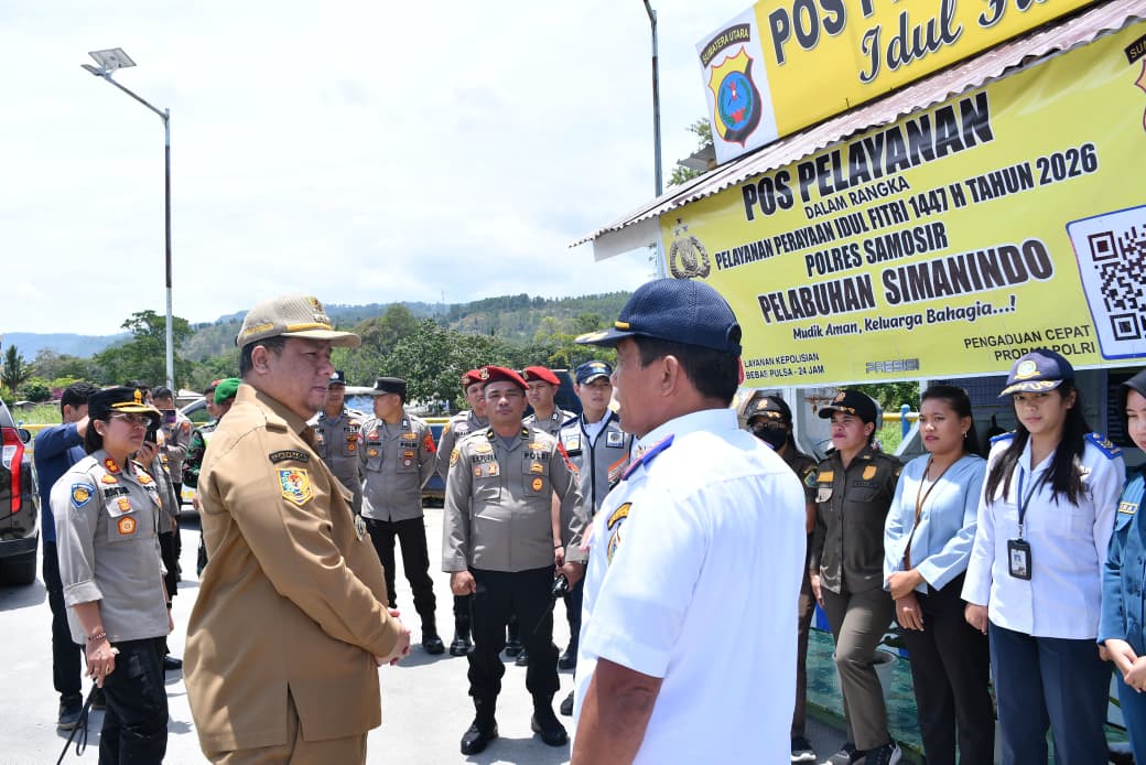 Bupati-Wabup Samosir Monitoring Pos Pengamanan Lebaran 2026, 10 Pos Disiagakan