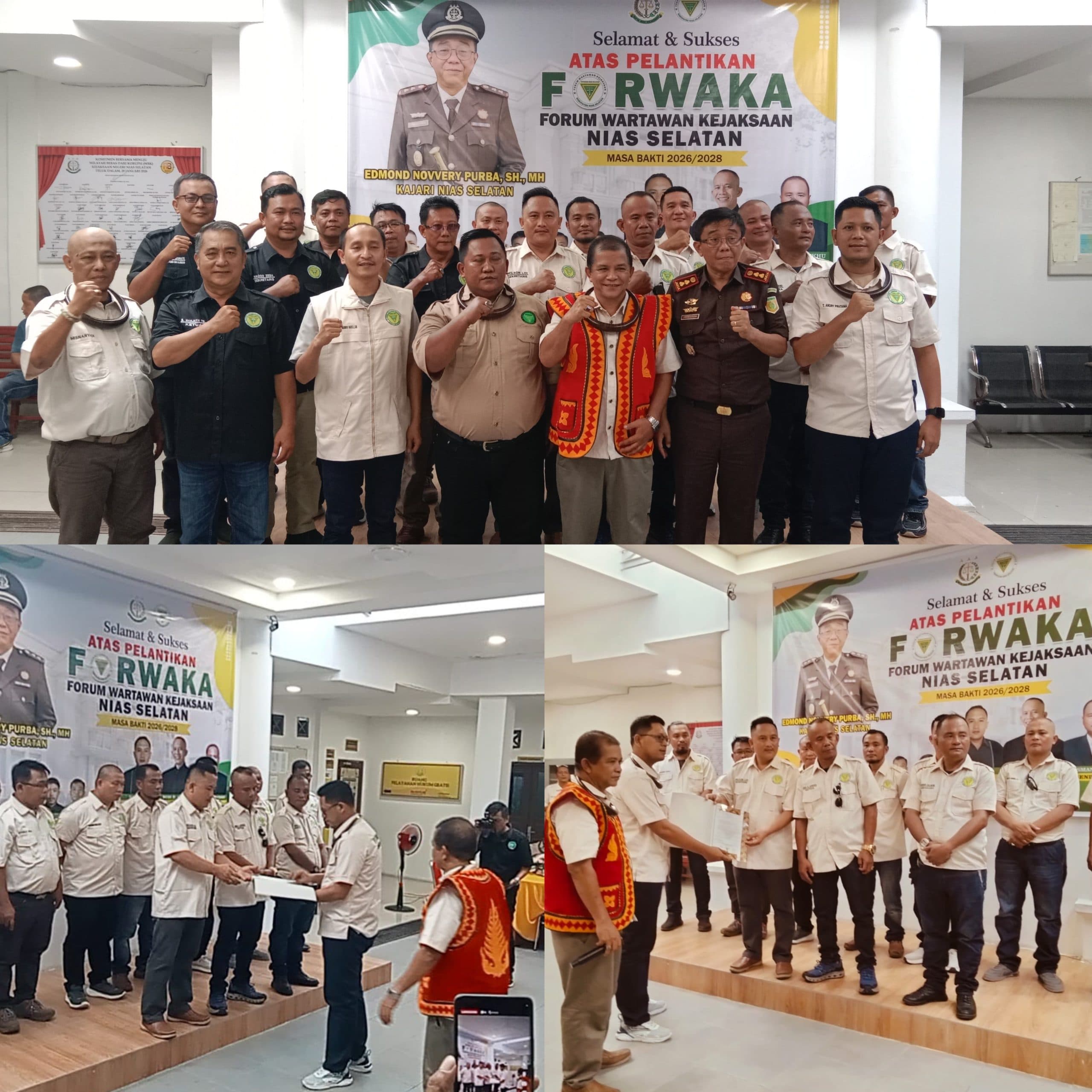 Ketua Forwaka Sumut Lantik Pengurus Forwaka Nias Selatan, Serahkan SK Kepengurusan 2026–2028