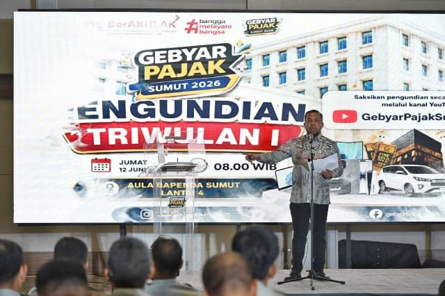 Apresiasi Masyarakat Taat Pajak, Pemprov Sumut Undi 936 Hadiah Gebyar Pajak Triwulan I 2026