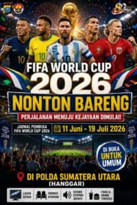 Piala Dunia 2026 Bergulir, Polda Sumut Buka Nobar Gratis untuk Masyarakat hingga Laga Final