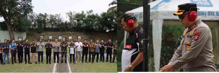 Kapolres Binjai Latihan Menembak bersama Forkopimda