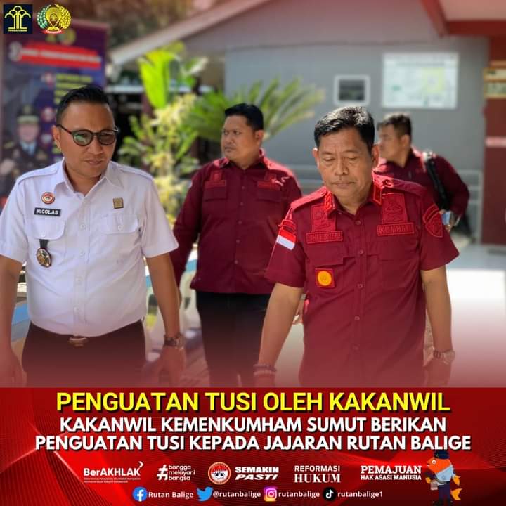 Mantan kalapas Lubuk Pakam,.Sambangi Rutan Balige, sekaligus Berikan Penguatan Tusi kepada Jajaran Rutan Balige