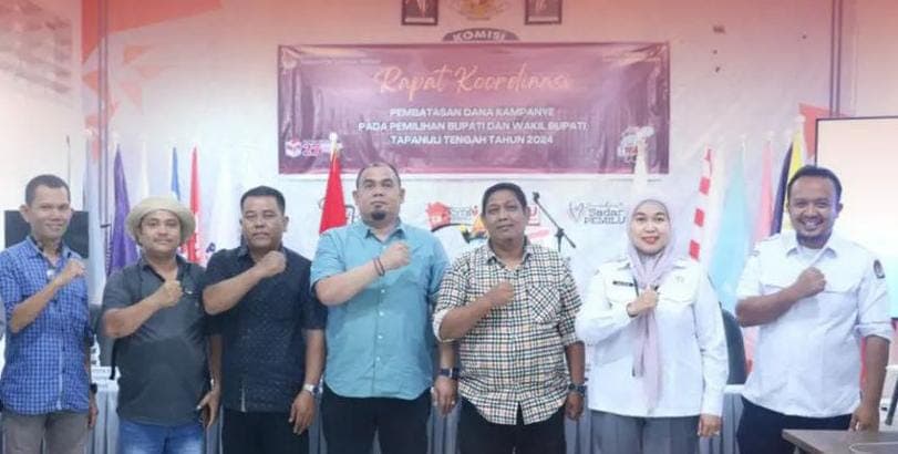 KPU Tapteng Gelar Rakor Pembatasan Dana Kampanye Pilkada