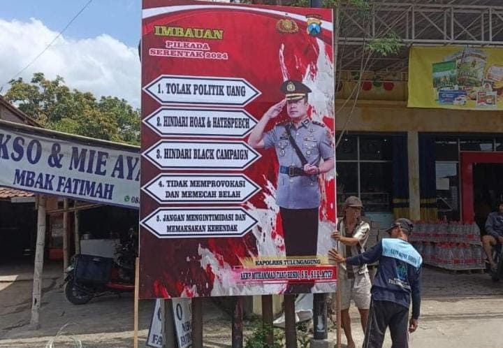 Polres Tulungagung Gencarkan Imbauan Pilkada Damai 2024