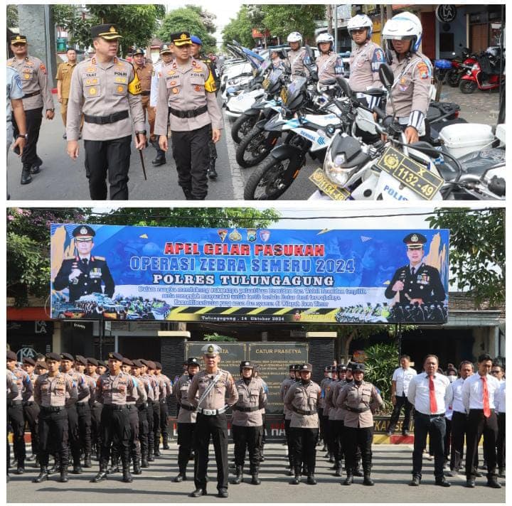 Polres Tulungagung Gelar Operasi Zebra Semeru 2024 untuk Menekan Angka Kecelakaan