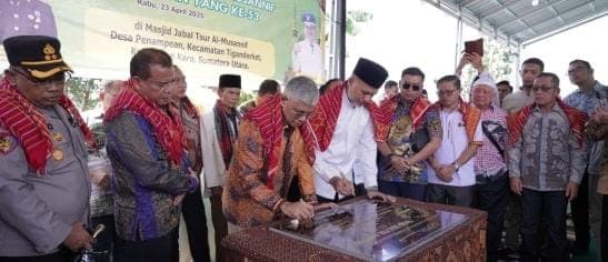 Perkuat Nilai Religius dan Akses Air Bersih, Bupati Karo Resmikan Masjid Jabal Tsur Al Musannif dan Sarana Air Bersih di Desa Penampen