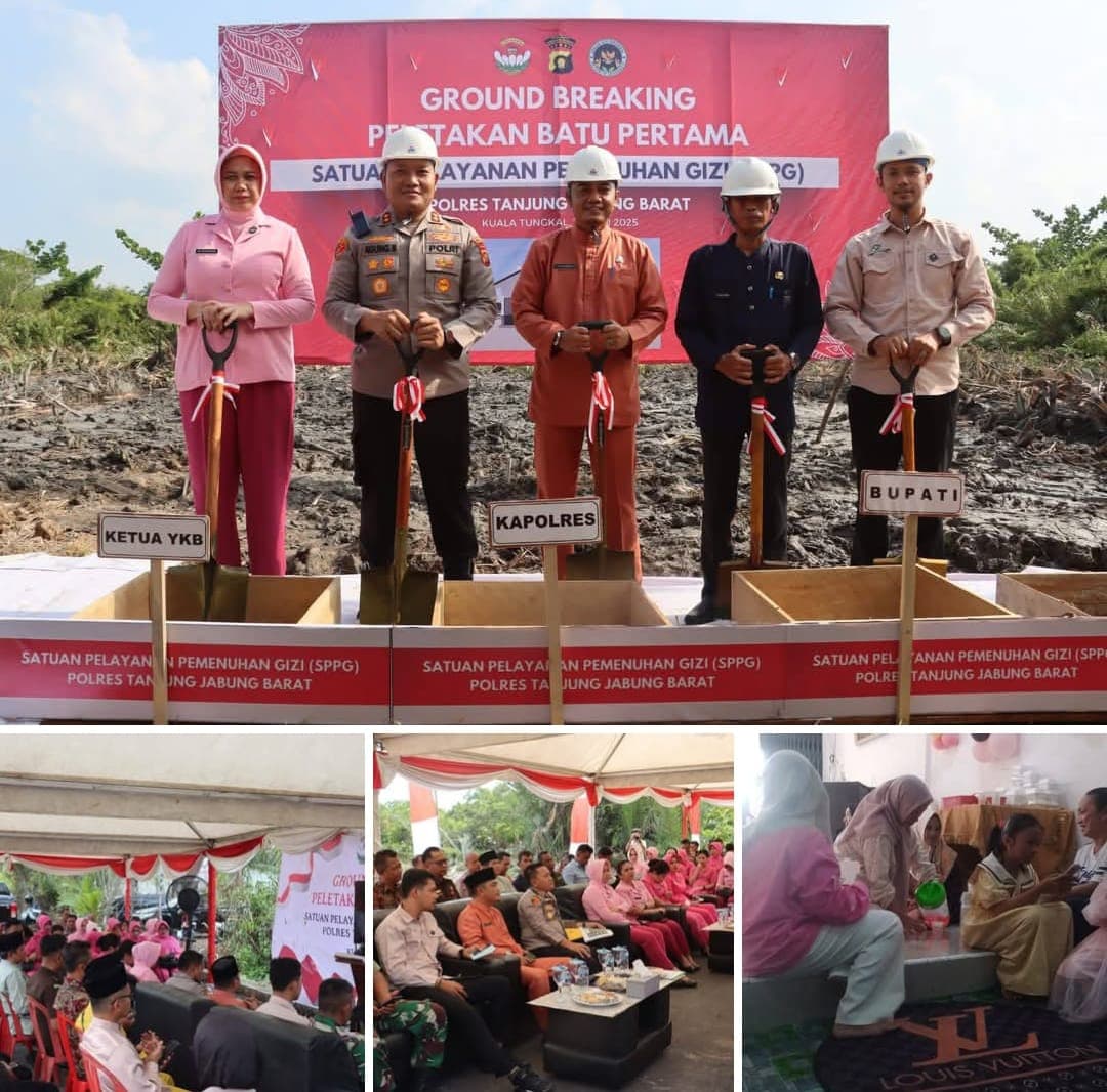 Polres Tanjab barat Lakukan Groundbreaking SPPG,Dukung Program Makan Bergizi Gratis Nasional