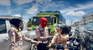 Satlantas Polres Bengkalis Usung ICON HERO “SPIDERMAN” dalam Operasi Patuh Lancang Kuning 2025