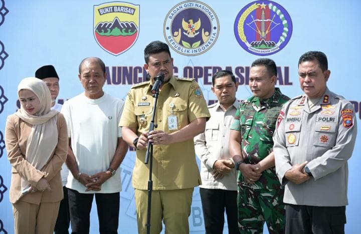 Peluncuran Dapur SPPG Menarhanud 2, Bobby Nasution Optimis Target 1.792 SPPG Bisa Tercapai
