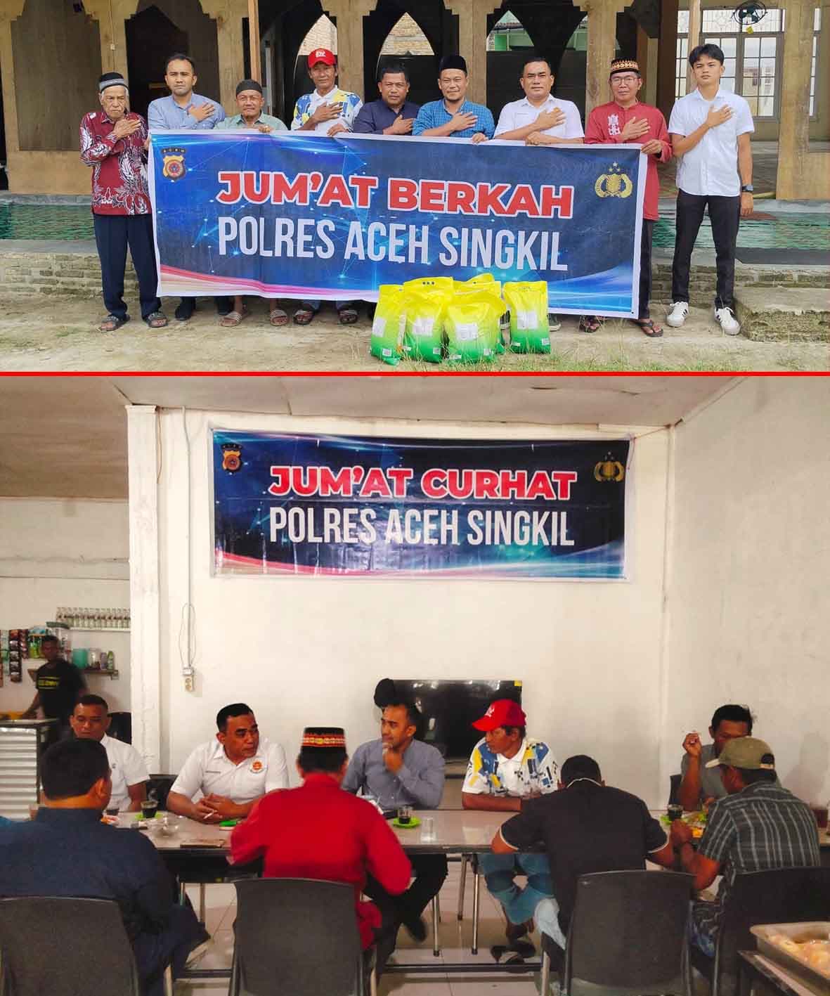 Polres Aceh Singkil Gelar Jumat Curhat dan Coffee Morning Bersama Warga Singkil Utara