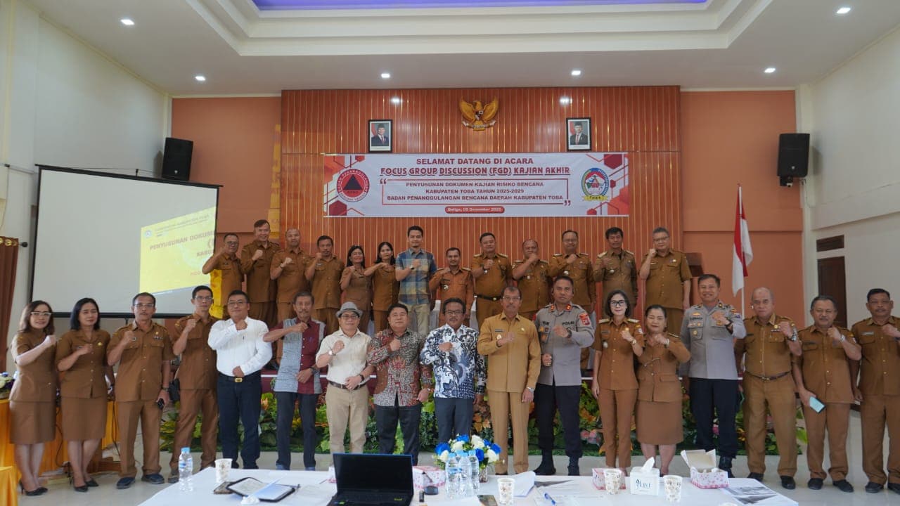 BPBD Toba Gelar FGD Finalisasi Dokumen Kajian Risiko Bencana 2025–2026