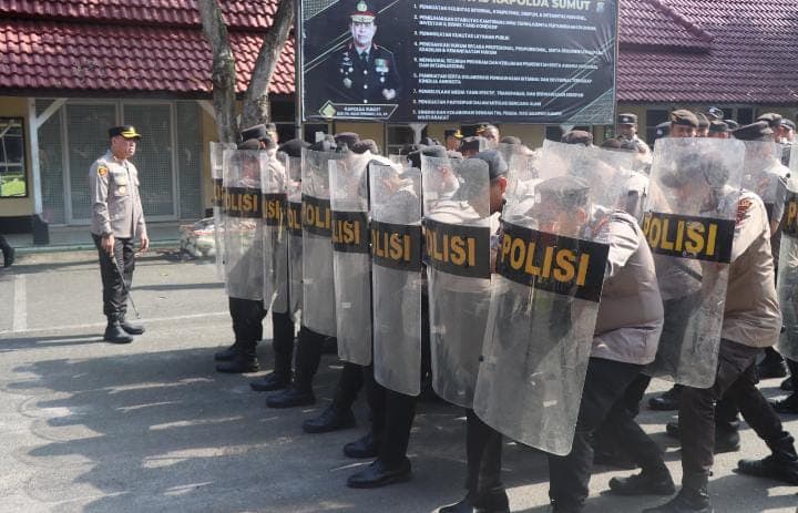 Polres Binjai Siapkan Pasukan Dalmas Guna Antisipasi Kamtibmas