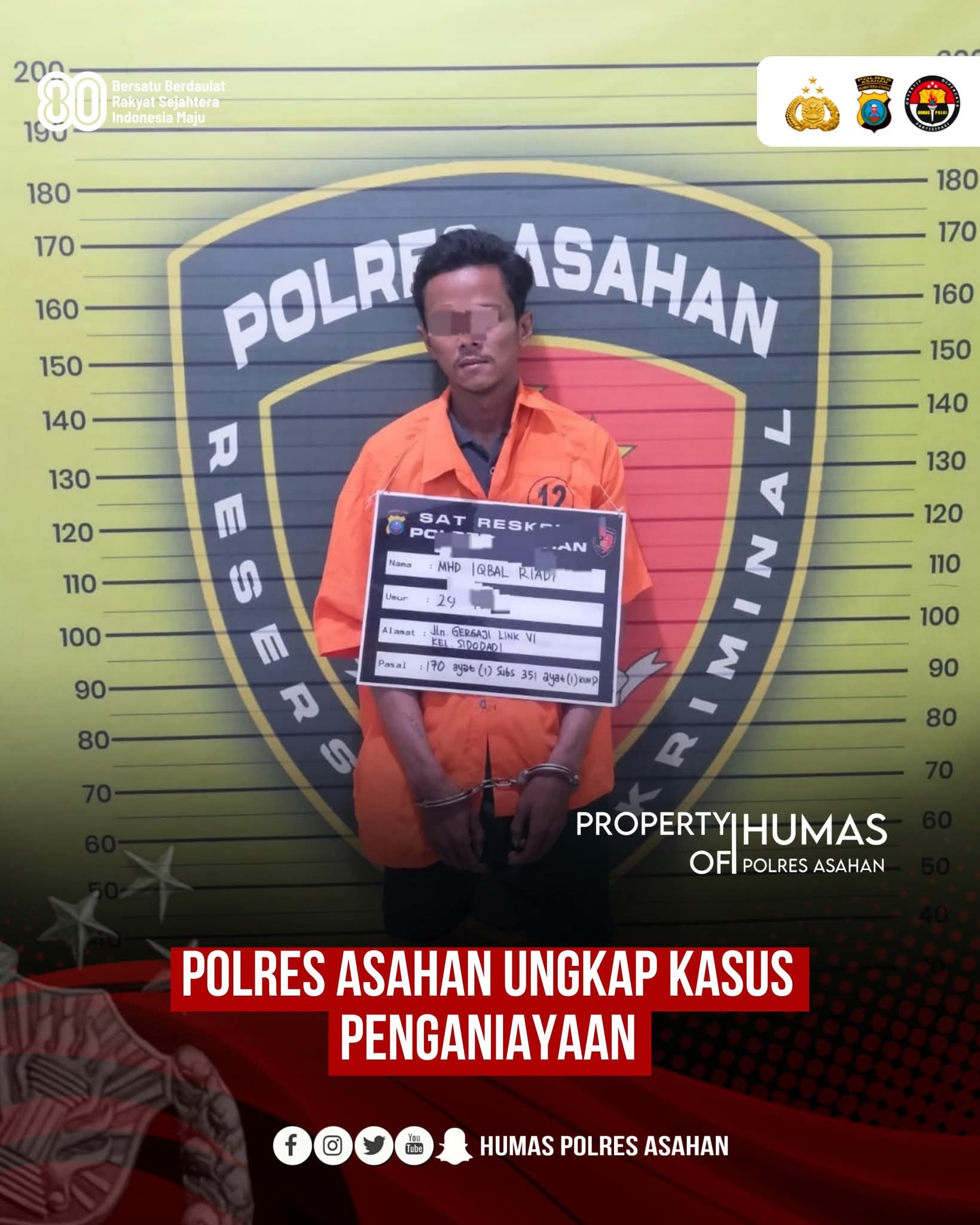Polres Asahan Ungkap Kasus Penganiayaan