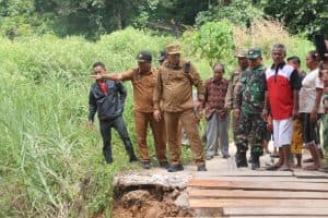 Respons Cepat Bupati Tapanuli Utara, Tinjau Jembatan Putus dan Temui Warga Garoga