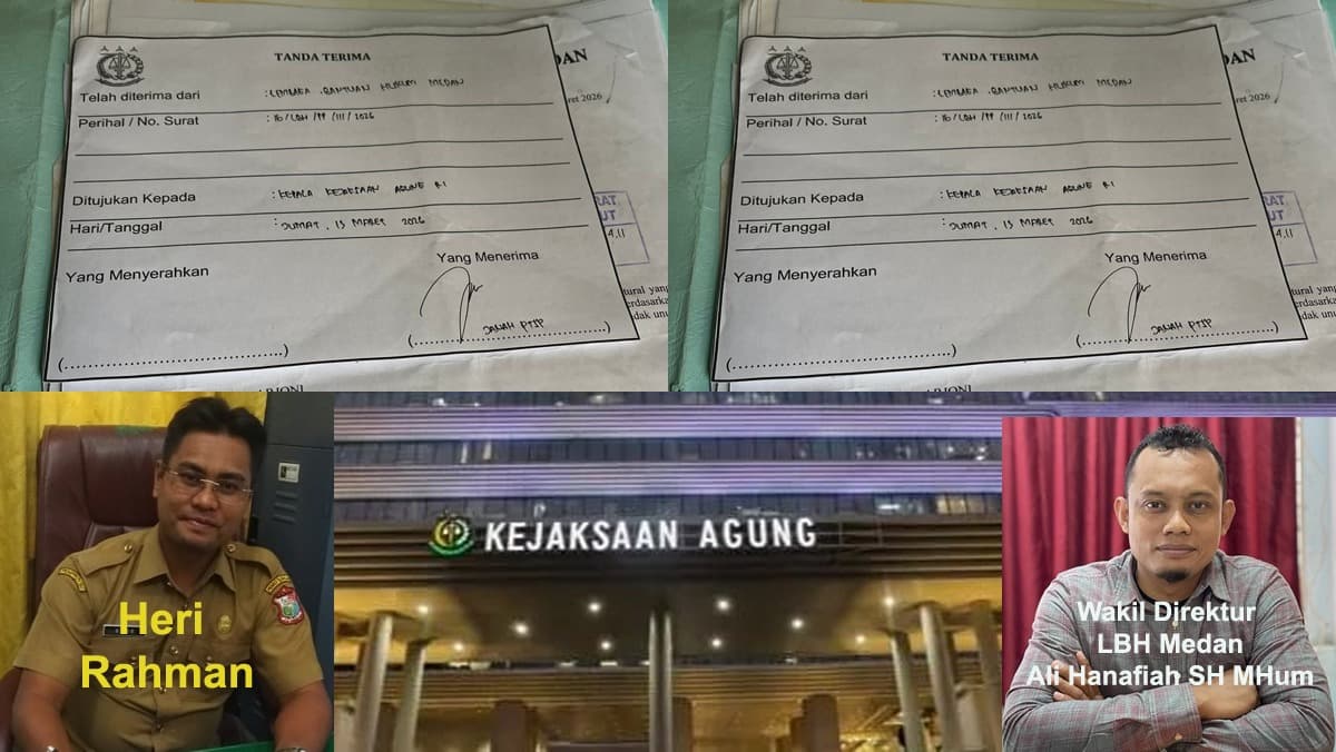 Perkara Penggelapan Terkatung- Katung, LBH Medan Laporkan Kasi Oharda Dan Jaksa Pemeriksa Kejati Sumut Ke Komjak dan JAM-Was.