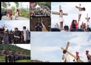 Refleksi Jumat Agung, Bupati Taput Hadiri Visualisasi Jalan Salib di Siatas Barita