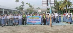 Sat Lantas Polres Pelabuhan Belawan Gelar Police Goes To School di SMA Negeri 9 Medan