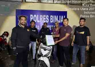 Team Khusus Anti Begal 1.1 Polres Binjai berhasil Amankan Sepeda Motor hasil Curian di Kabupaten Langsa