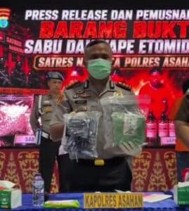 Polres Asahan Gagalkan Peredaran 9 Kilogram Sabu dan 800 Cartridge Vape Etomidate, Tiga Kurir Perempuan Ditangkap
