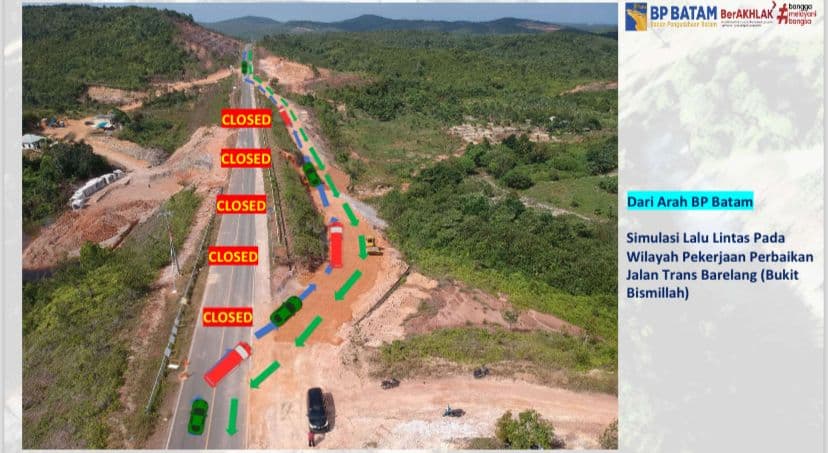 BP Batam Perbaiki Jalan Trans Barelang Bukit Bismillah