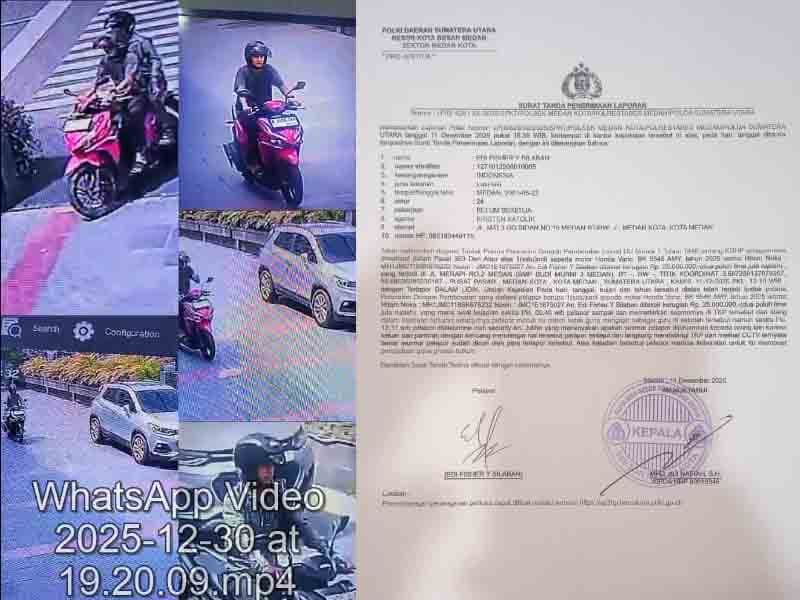 Sepeda Motor Vario Guru SMP Budi Murni 3 Digasak Maling, Kasusnya Ditangani Polsek Medan Kota