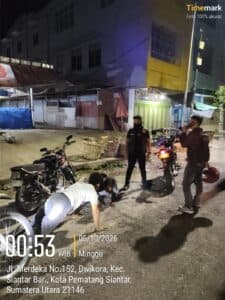 Antisipasi Guantibmas,Polres Pematangsiantar Laksanakan KRYD, Tiga Sepedamotor Knalpot Brong Diamankan