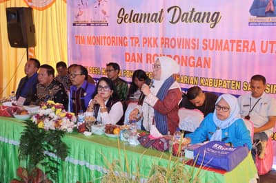 TP – PKK Sumut Monitoring Lomba UP2K di Kecamatan Harian